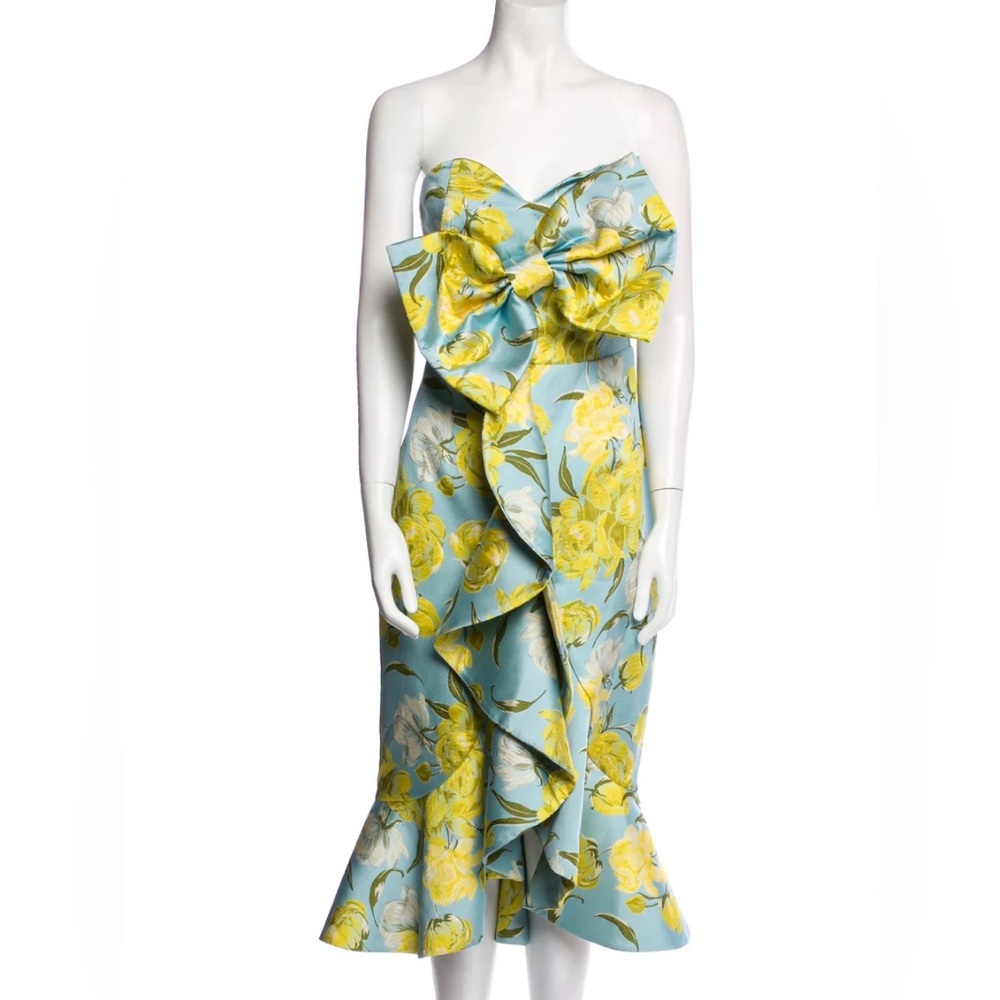 Floral Strapless Women's Dress